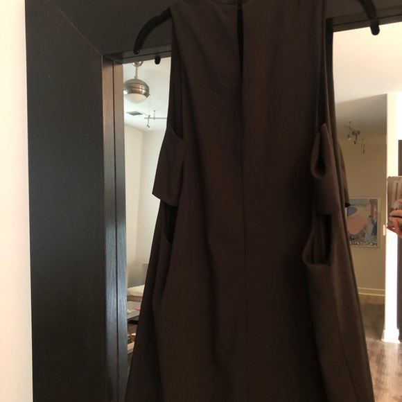 High Neck Black Dress with Side Cut Outs - Picture 5 of 6